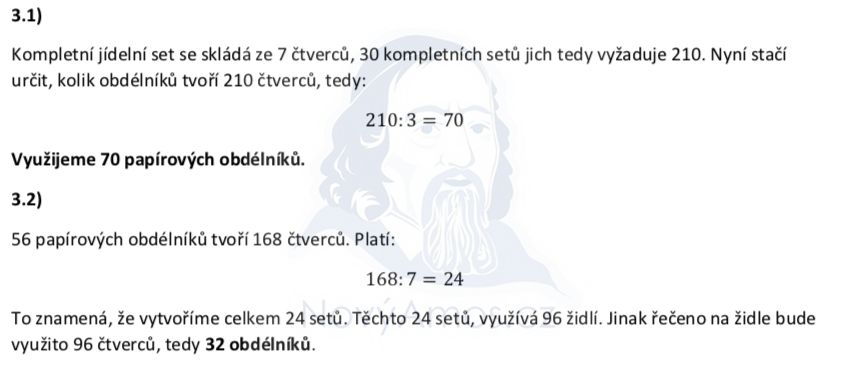 Přijímací test z matematiky na střední školy pro osmileté obory 2020 - náhradní termín - řešení úlohy 3