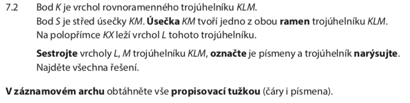 Přijímací test z matematiky na střední školy pro osmileté obory 2020 - náhradní termín - zadání úlohy 7