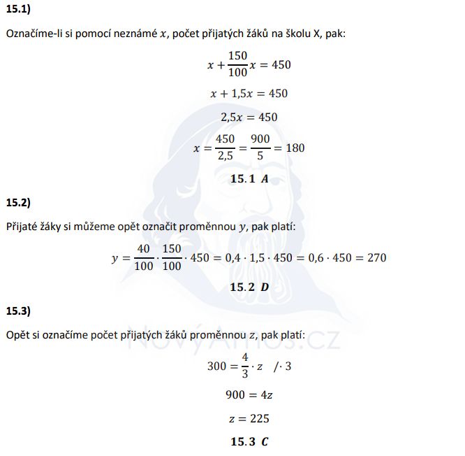 Reseni Ilustracniho Prijimaciho Testu Z Matematiky Na Stredni Skoly 2021 Statniprijimacky Cz