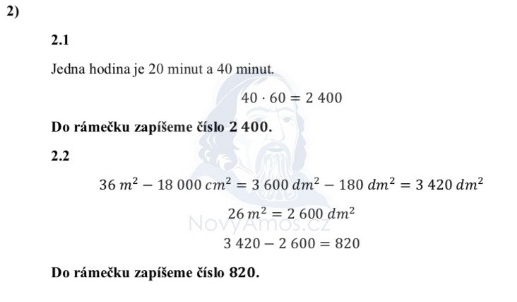 Přijímací test z matematiky pro šestileté obory - ostrý 2022- 2. termín- řešení úlohy 2