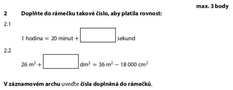Přijímací test z matematiky na střední školy pro šesileté obory - ostrý 2022-2. termín - zadání úlohy 2