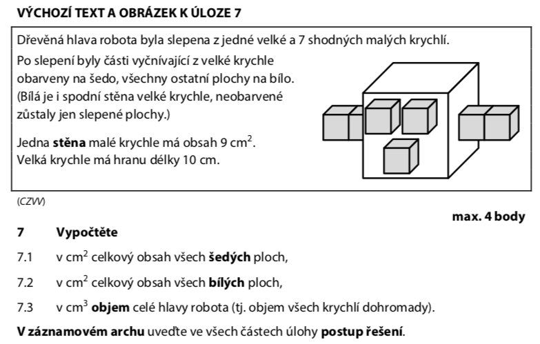 Přijímací test z matematiky na střední školy pro šesileté obory - ostrý 2022-2. termín - zadání úlohy 7