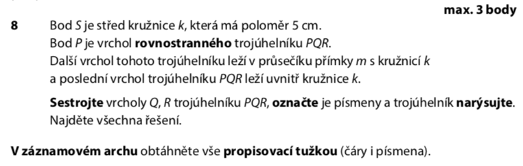 Přijímací test z matematiky na střední školy pro šesileté obory - ostrý 2022-2. termín - zadání úlohy 8