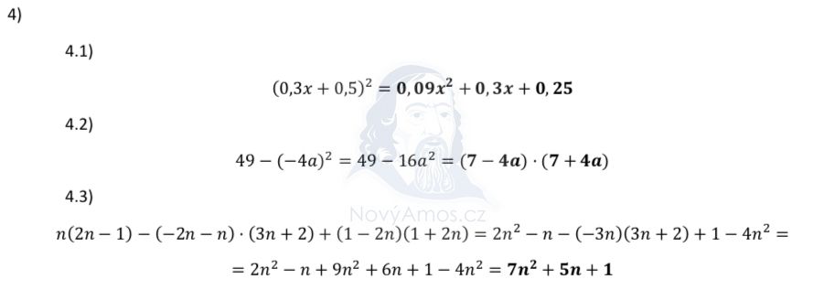 Přijímací test z matematiky na střední školy pro čtyřleté obory - náhradní 2023-2. termín - řešení úlohy 4