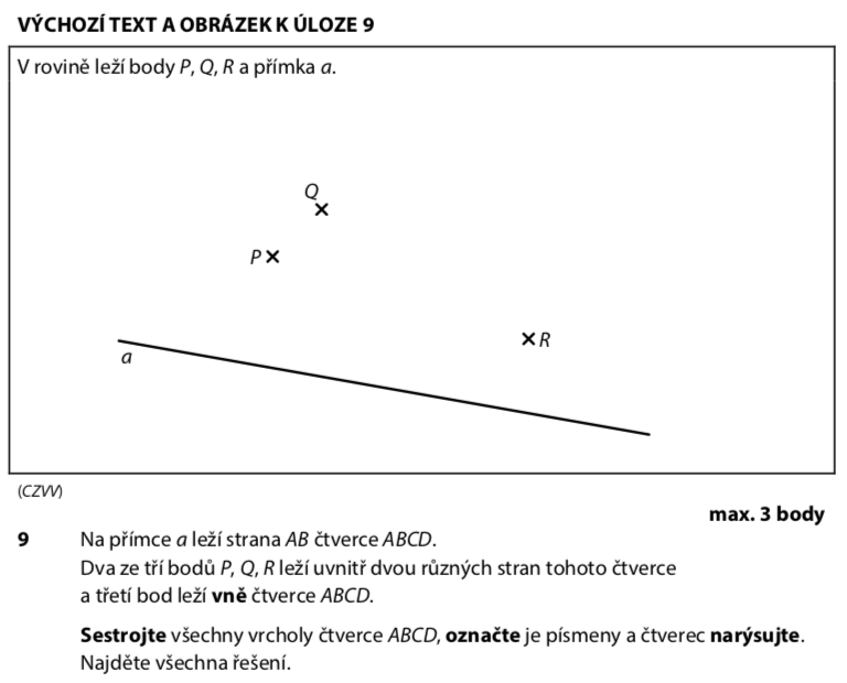 Přijímací test z matematiky na střední školy pro čtyřleté obory - náhradní 2023-2. termín - zadání úlohy 9